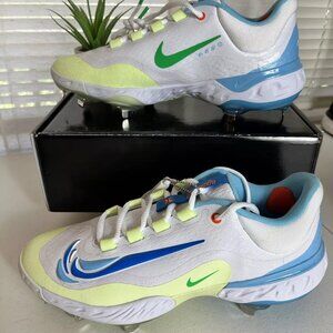 Nike Alpha Huarache Elite 4 Low Mens Size 8.5 Fresh Pack‎ Metal Baseball Cleats